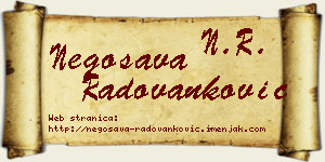 Negosava Radovanković vizit kartica